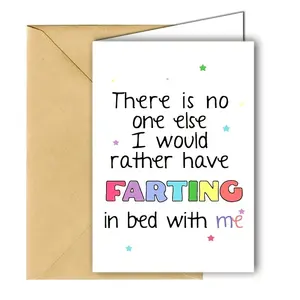 1pc Funny Bedtime Anniversary Card Suitable for Couples - Humorous Romantic Gifts for Boyfriend, Girlfriend, Spouse - Birthday, Valentine's Day & Wedding Cards with Envelope (English Language) Greeting Card