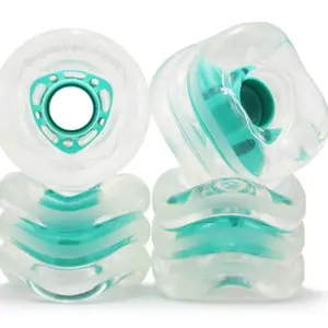 SHARK WHEEL 72MM, 78A DNA - CLEAR WITH MINT HUB