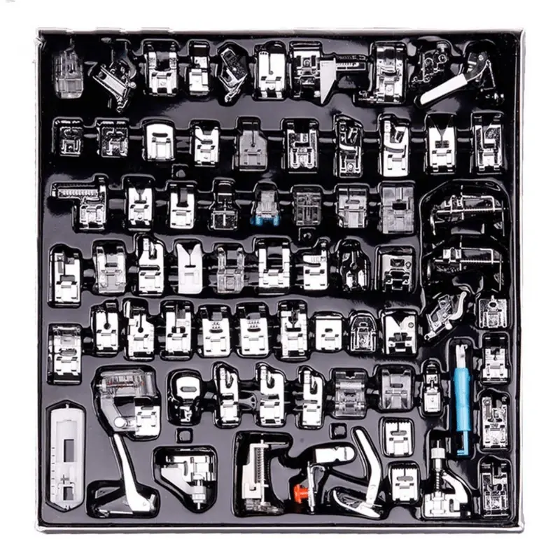 Set Of 11~48 Pieces Of Sewing Machine Presser Feet In A Box Set Of 11~48 Pieces Of Sewing Machine Presser Feet In A Box