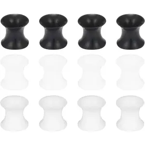 10G-50mm Thin Silicone Gauges for Ear Flexible Double Flare Gauges Tunnels Expander Stretching Gauge Earlets Plugs Gauges Kit Earlets Retainer Same Sizes 3 Colors