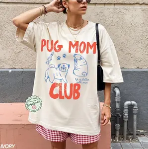 [ Sale Up To 40%]  Comfort Colors Pug Mom Shirt, Pug Mom Club Tshirt, Pet Parent Tee, Gift for Dog Mom, Dog Mom Graphic Tee, Dog Shirt, Dog Lover Tee