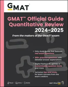 USED Book - GMAT Official Guide Quantitative Review 2024-2025: Book + Online Question Bank by Gmac (Graduate Management Admission Coun (Paperback) - english