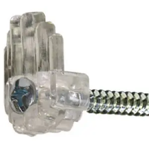 Hillman Fasteners 122313 4 Pack- Clear Plastic Mirror Holders With Mounting Screws - Pack Of 10