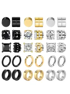 Fashionable Non-pierced Ear Clip, Magnet Earrings, Non Piercing Earrings, Stainless Steel Clip Earrings, Fashion Jewelry Accessories for Women & Men