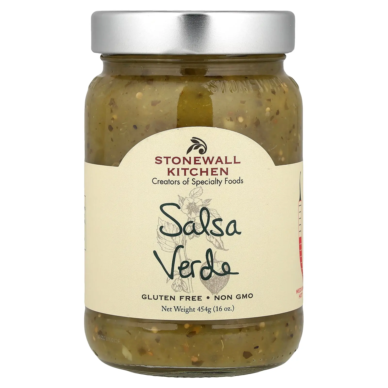 Stonewall Kitchen Salsa Verde, Medium Hot , 16 oz (454 g)