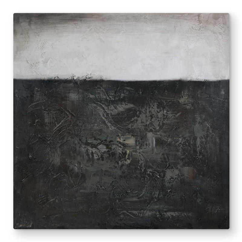 212 MAIN 32 x 32 in. Lightweight Aluminum Metal Print - Artistic Gray Industrial Home Decor, Modern Abstract Unique Artwork for Indoor Office Wall