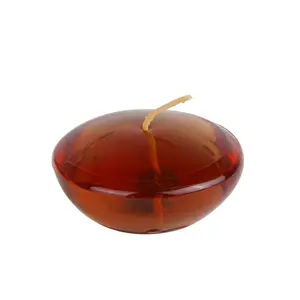 Jeco CFZ-112-0 3 in. Clear Gel Floating Candles, Brown - 6Piece per Box