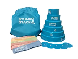 Stumbo Stack Game: Full Stack, Five Bonus Discs, Five Headbands & Stumbo Stack Backpack