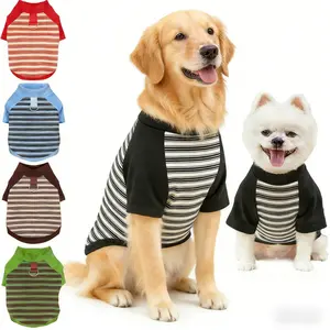 Fleece Stylish turtle Cute holiday Dog Spring T-Shirt kecksweater with Leash Ring Lightweight Stretchy Heated Dogs outfit Clothes Striped Short Sleeves Winter Pet Sweatshirt Hoodies with Letter Print Soft Sweater Dog Summer Shirts for Small Dogs Pajamas
