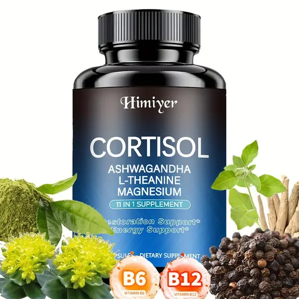 (1/3 Packs) Stress Management Capsules - All-round Relaxation And Balance Supplement Capsules - Balance Cortisol And, Peaceful Sleep And Emotional Improvement, Containing Rhodioda, Ashwagandhal, Theanine And Magnesium.