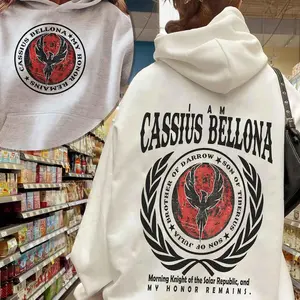 Red Rising Hoodie Cassius Bellona Inspired Bookish Shirt Style, Bold Howler Fan Pullover Hooded Sweatshirt for Men Women, Dystopian Sci Fi Reader Apparel, Unique Book Lover Gift for Fall Winter Season, Made in USA