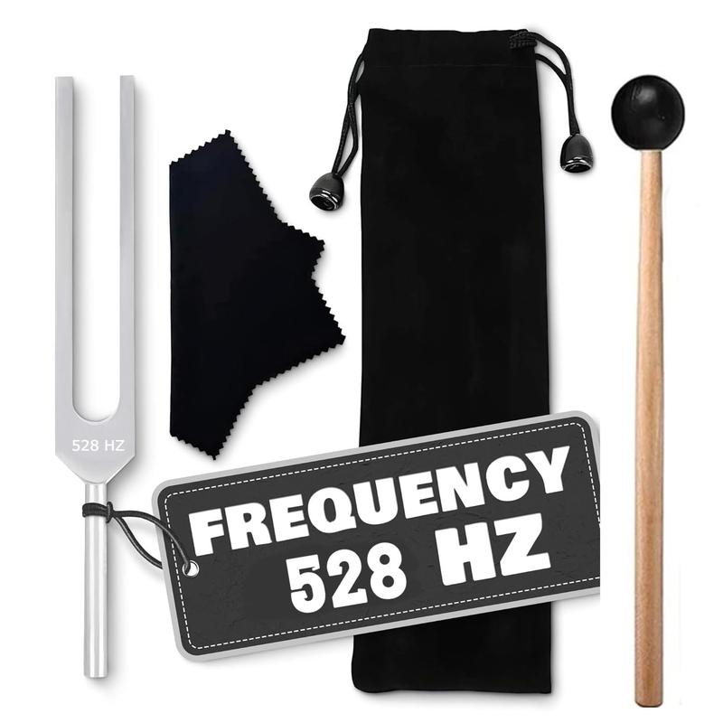 Tuning Fork 528 Hz Tuner with Mallet Set for DNA Repair Healing Nervous ...
