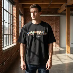 2026 New Unisex Oversized T-Shirt with Colorful Ethnic Patchwork Embroidery, Casual Crew Neck Short Sleeve Tee, Loose Fit Streetwear Top for Men Women