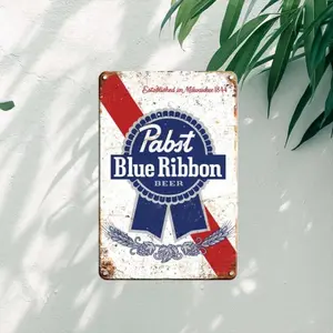 Vintage Beer Metal Sign, Wall Decor Tin Sign, Retro Style Wall Art for Home Office Bar Pub Decorations, Classic Pub Decor Wall Art