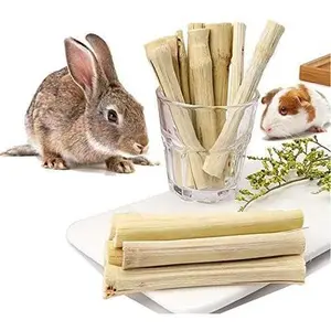 Rabbit Chew Toys, Rabbit Treats Made from Sweet Bamboo, Guinea Pig Keep Clean Teeth and Healthy Gums, Chew Toys for Teeth Best Bunny Toy