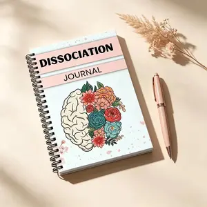 Dissociation & Trauma Recovery Journal, Mental Health Guide Workbook, Grounding Prompts & Emotional Healing, Psychological Support Tool