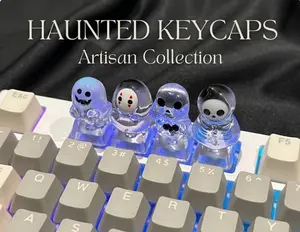 Cute Grim Reaper Artisan Keycap - Translucent Resin Spooky Ghost Keycap for Mechanical Keyboards - Fits Cherry MX Switches
