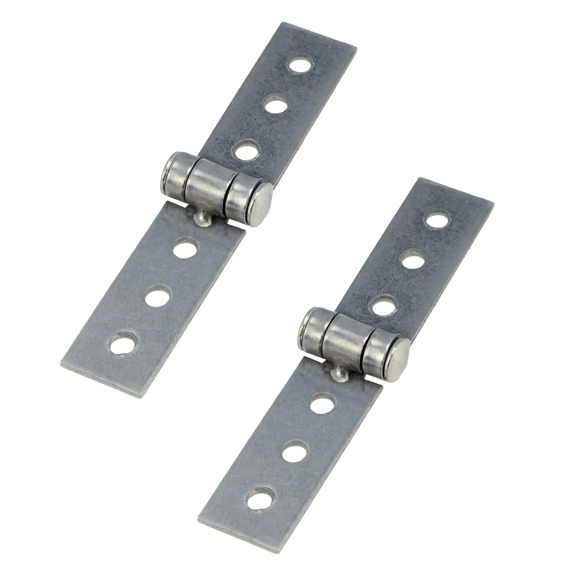 2Pcs 3 inch Folding Hinges Stainless Steel Furniture Door Window  Small for Crafts Frameless Glass Hinge 6 Hole