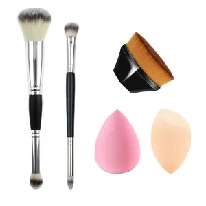 5-Piece Makeup Brush & Sponge Set — Full Coverage