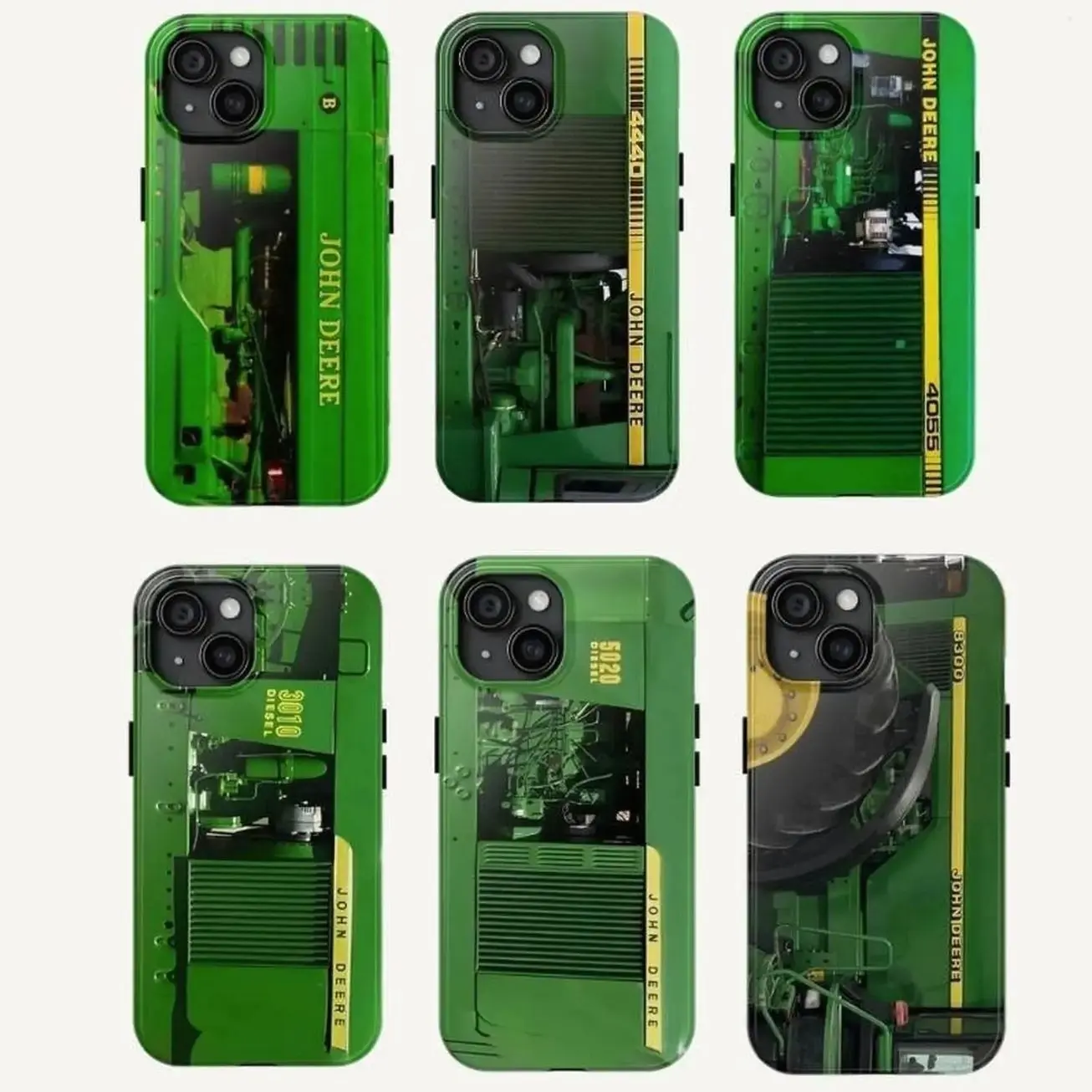 John Deere Green Tractor Phone Case Protective Cover for iPhone 17, X, 11, 12, 13, 14, 15, 16 Series & Galaxy Series