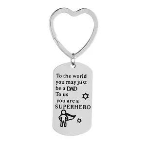 【Father's Day Gift】Dad Superhero Keychain – Meaningful Gift from Daughter/Son, Father’s Day Birthday Gift