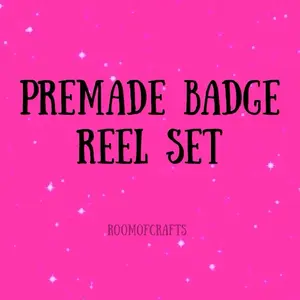 Premade badge reel set