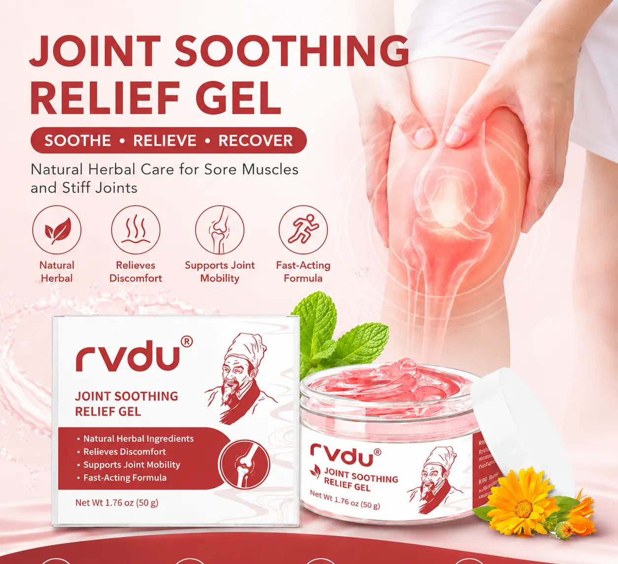 Rvdu Joint Care Gel Knee Lumbar Shoulder Neck Muscle Pain Body Care Massage Cream Gel Rvdu Joint Care Gel Knee Lumbar Shoulder Neck Muscle Pain Body Care Massage Cream Gel