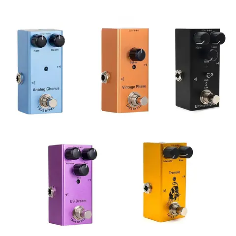 Electric Guitar Effects Pedal, 1 Set Mini Reverb Guitar Pedal & USB Cable, DC 9V True Bypass Analog Chorus/vintage Phase/us Dream/ultimate Drive/tremolo Guitar Effects Noise Gate Pedal, Great Musical Accessories for Music Lover