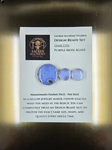 Circle Shape - Purple Moss Agate - Design-Ready Set
