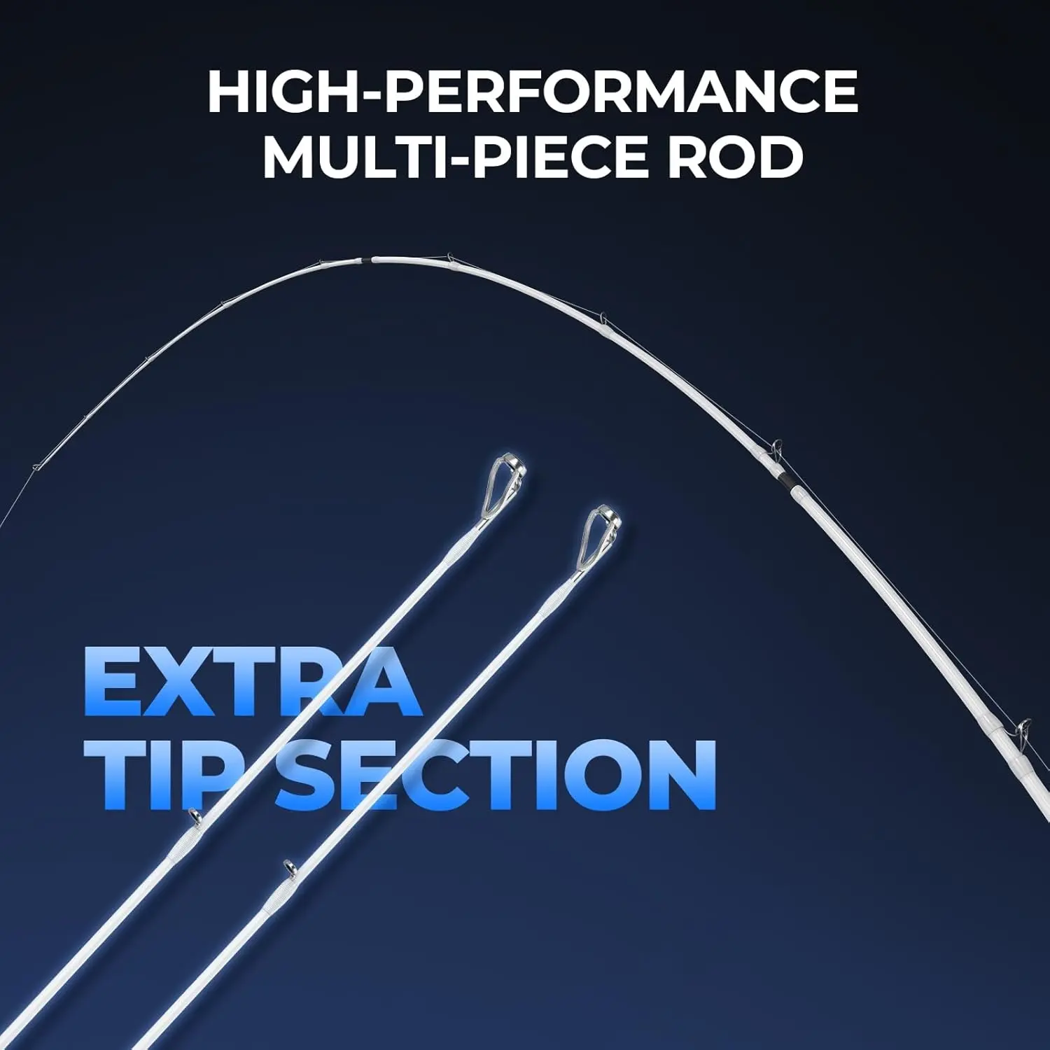 Travel Fishing Rods, Portable 4/5 Piece Spinning & Casting Rods, Extra Graphite Blanks, Stainless Steel Guides Rings, Split or Full Rear Handle