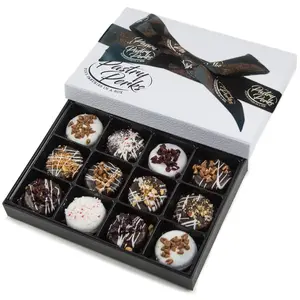 Pastry Perks Gourmet Cookie Chocolate Gift Box - 12 Pieces - Freshly Delivered - Perfect Holiday Gift Set for Snack Lovers - Biscuit - Exquisite Freshness & Delightful Variety - Versatile Snacking - Sensory Joyride - Lavish Your Loved Ones