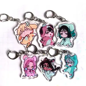 Anime ALIEN STAGE Keychains Pendant Car Key Chain Acrylic Stand MIZI SUA TILL IVAN HYUNA LUKA Fans Gifts cosplay Accessories