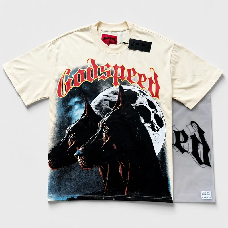 Y2K GODSPEED Oversized Graphic T Shirt Men Women Vintage Skull Butterfly Print Short Sleeve Cotton Streetwear Hip Hop Casual Tee