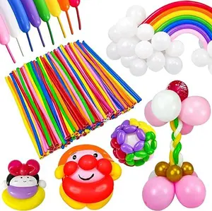 Valentine's Day Gift Long Balloons Animals, Thickening 260 Balloons for Tying Balloon Arch, Twisting Latex Magic Modelling Skinny Birthday for  Party Wedding Decoration