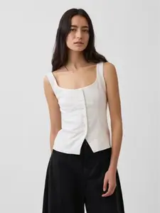 GAP Linen-Blend Corset Vest Top