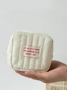 Korean Square Small Makeup Bag, Student Earphone Coin Purse, Girls Portable Lipstick Storage Pouch, Compact Travel Organizer