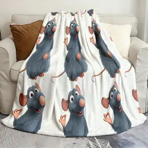 HD digitally printed flannel blankets Figure Print Blanket Ratatouille 2 Fashionable Quilts Soft and comfortable bed liner travel blanket birthday gift Fluffy Blanket