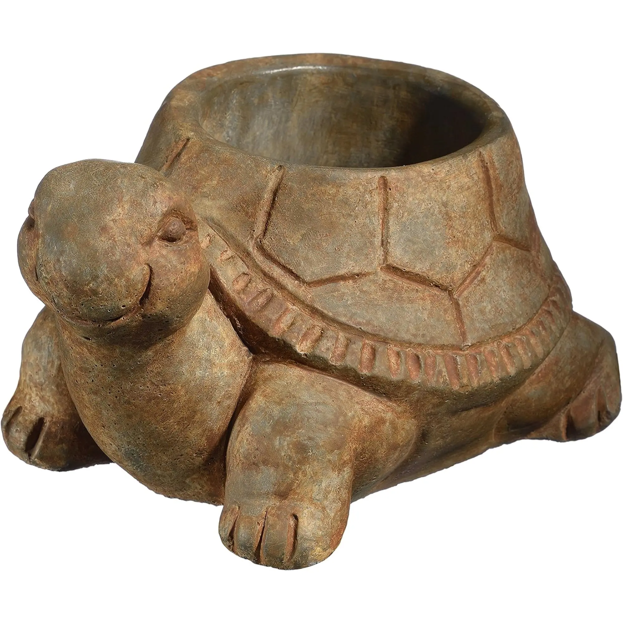 Classic Home and Garden Cement Buddies Indoor/Outdoor Planter with Drainage Hole, Turtle