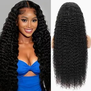 30 Inch Deep Wave Lace Front Wigs Human Hair 13x6 HD Lace Frontal Wigs Pre Plucked with Natural Hairline Curly Human Hair Wig 13x6 Wet and Wavy GLueless Wig for Women