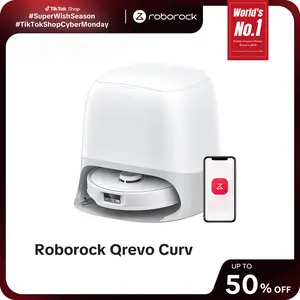 Roborock Qrevo Curv series Robot Vacuum and Mop, Zero-Tangling, 18,500Pa Suction, AdaptiLift Chassis, DuoDivide Main Brush, FlexiArm Arc Side Brush, FlexiArm Mop, Auto Mop Washing & Drying, Self-Emptying #TikTokShopBlackFriday #TikTokShopCyberMonday