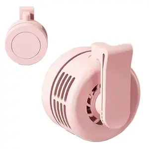 Portable silent bladeless fan clip, 360° rotating waist clip mini fan, 3-speed wind speed, USB rechargeable rotating fan, mini hanging waist and neck bladeless fan, suitable for outdoor, travel, gifts
