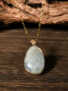 Irregular Stone Decor Pendant Necklace for Women & Girls, Fashion Jewelry for Party, Daily Clothing Decor, Elegant Necklace, Trendy All-match & Exquisite Jewelry for Birthday Gift