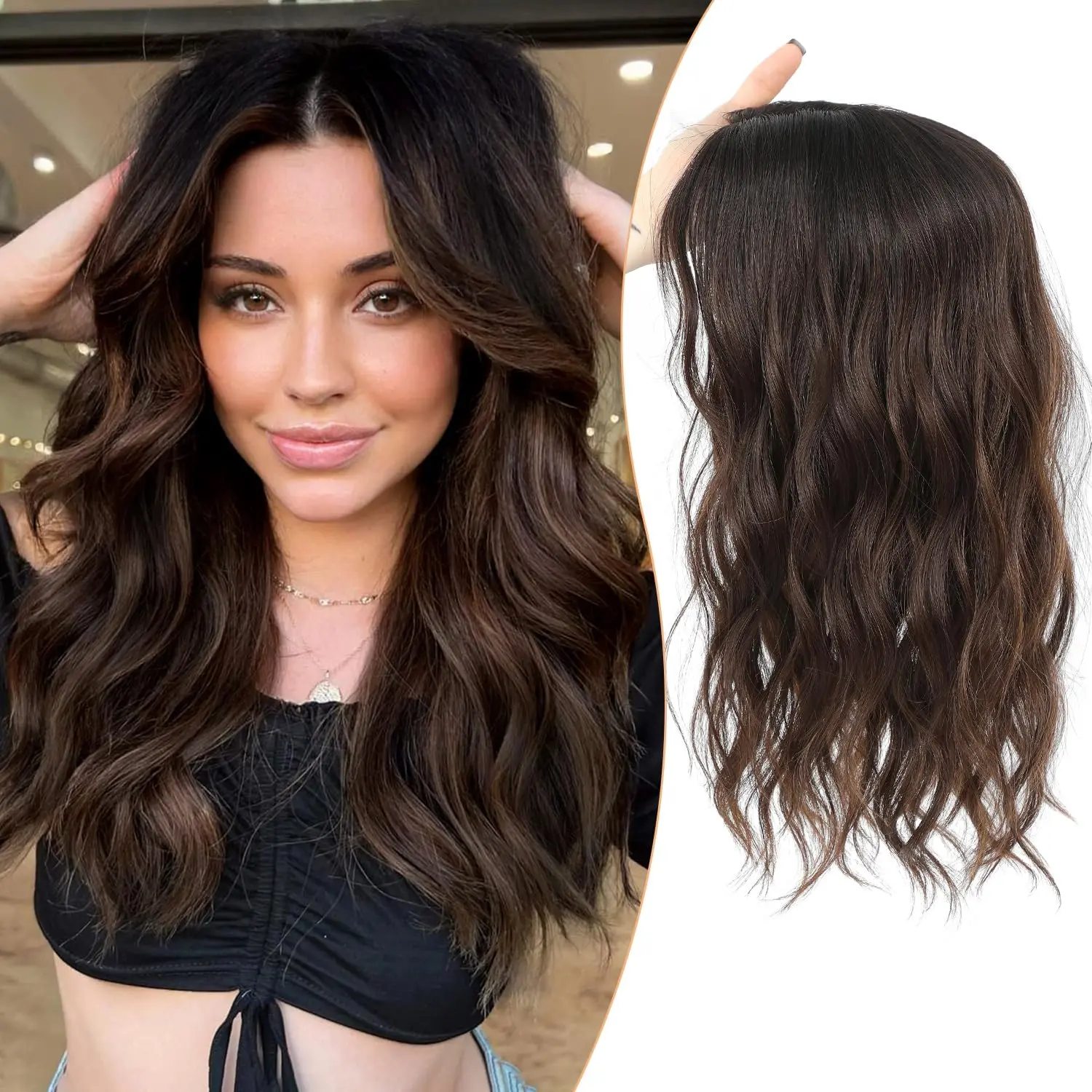 Brunette Brown with dark root