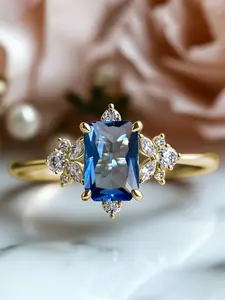 1 PC Elegant Cubic Zirconia Ring For Women For Wedding Engagement Anniversary Party Jewelry Valentine's Day Gift