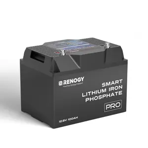 Renogy 100Ah 12V LiFePO4 Lithium Battery with Bluetooth, Self-Heating and 5000 Deep Cycles for Van, Caravan, Motorhome, Cabin and Marine Power