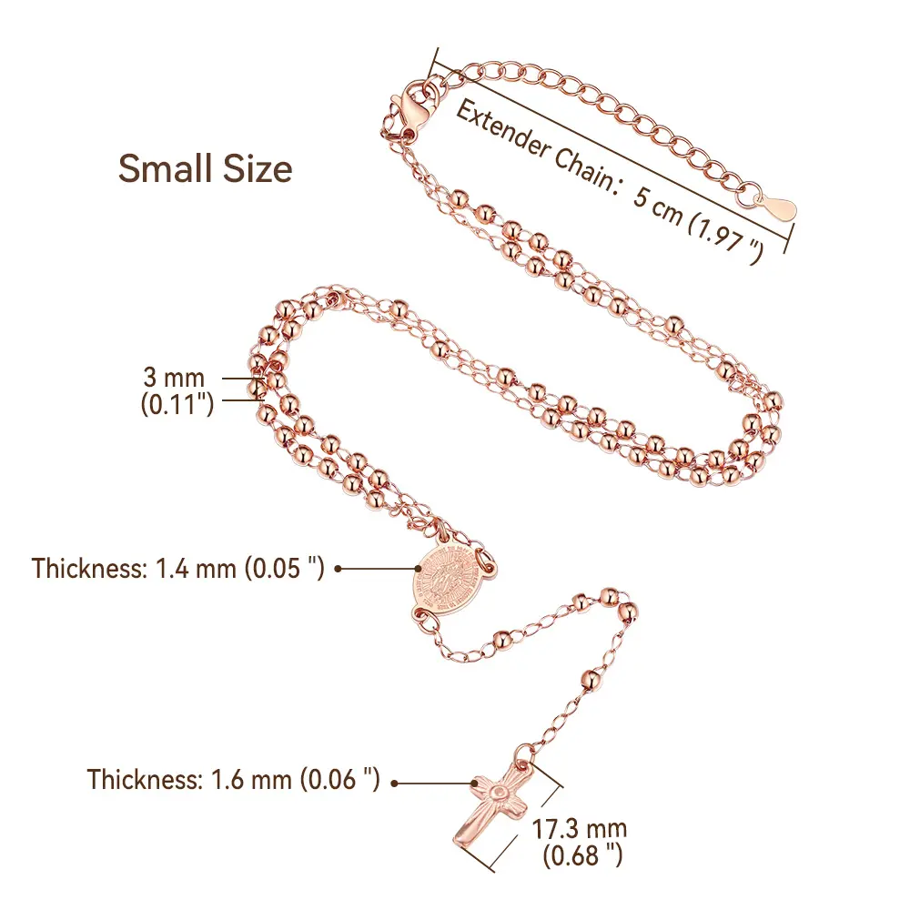 Small Virgin Mary-Rose Golden