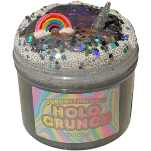 Holo Crunch 8oz Slime Nano Floam Texture Scented Blue Hawaiian