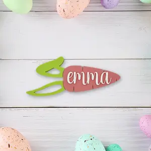 Easter Basket Name Tag | Bunny-Ear Carrot Tag | Personalized Easter Basket Tag | Kids Easter Basket Name Tag | Non-Candy Basket Decoration