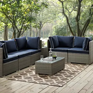Modway Cerelia Moroccan Trellis 8x10 Indoor and Outdoor Area Rug in Light and Dark Beige