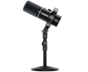 PD200W Podcast Microphone for PC, XLR/USB, Noise Cancellation, Desktop Stand